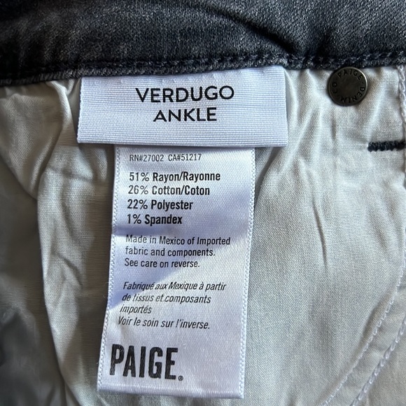 NWOT Paige Verdugo Ankle Jeans - Picture 13 of 14